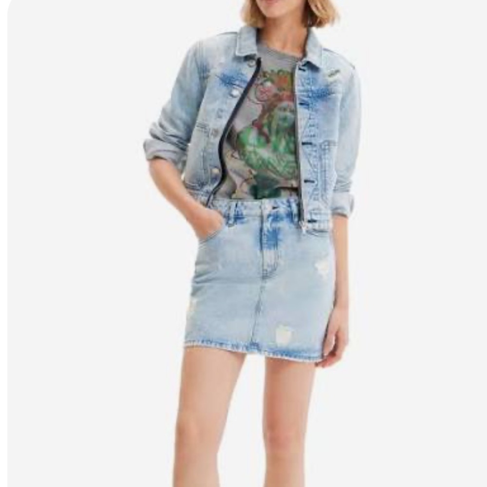 Desigual EYES Denim Skirt
